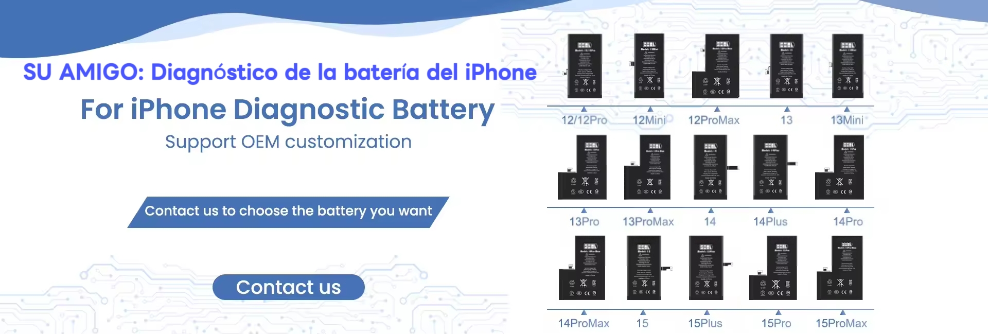 Fabricante de baterías para teléfonos móviles de alta capacidad original durante más de 30 años en Dongguan, China, ventas directas de fábrica y exportador mayorista profesional en América del Sur ¡Envío 100% seguro puerta a puerta! Más de 3.000 productos en stock con marcas y modelos completos. ¡OEM gratis e imprime el LOGOTIPO de tu marca!